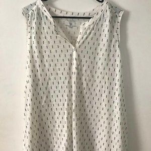 White Sleeveless Blouse